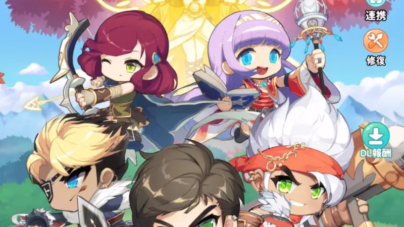 メイプルストーリーRのプレイ画面