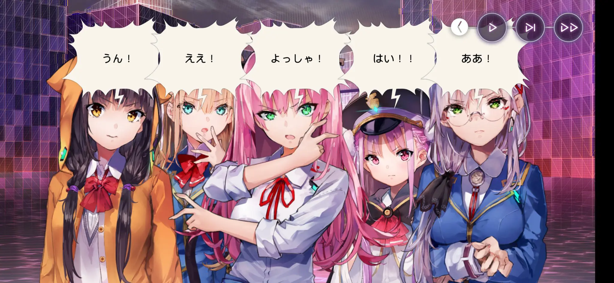 ヘブンバーンズレッドのプレイ画面