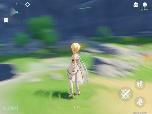 原神のプレイ画面
