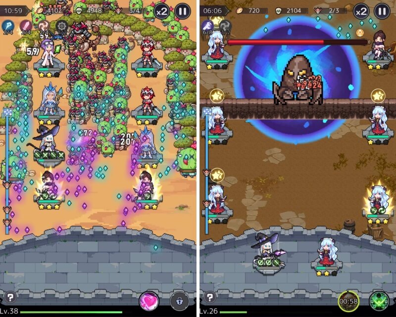 ドット魔女のプレイ画面