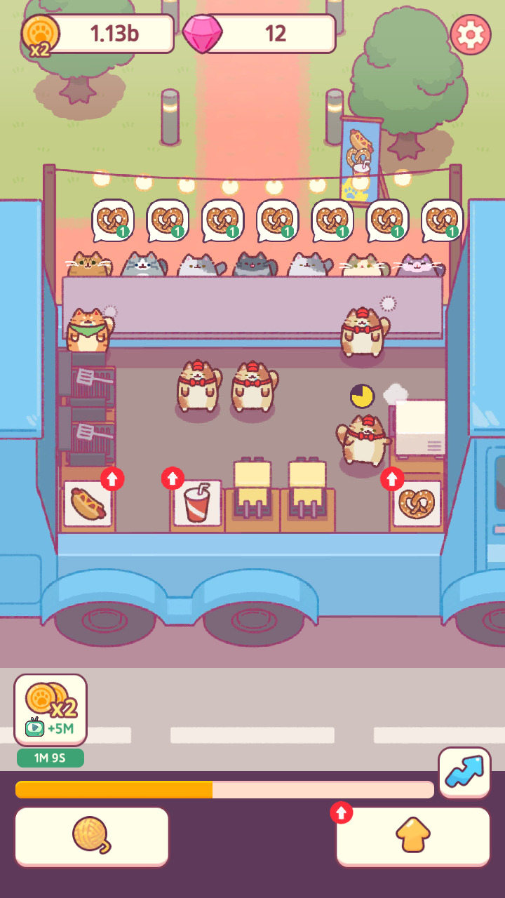 ねこのキッチンのプレイ画面
