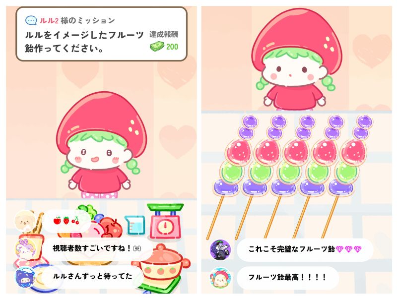フルーツ飴の達人のプレイ画面